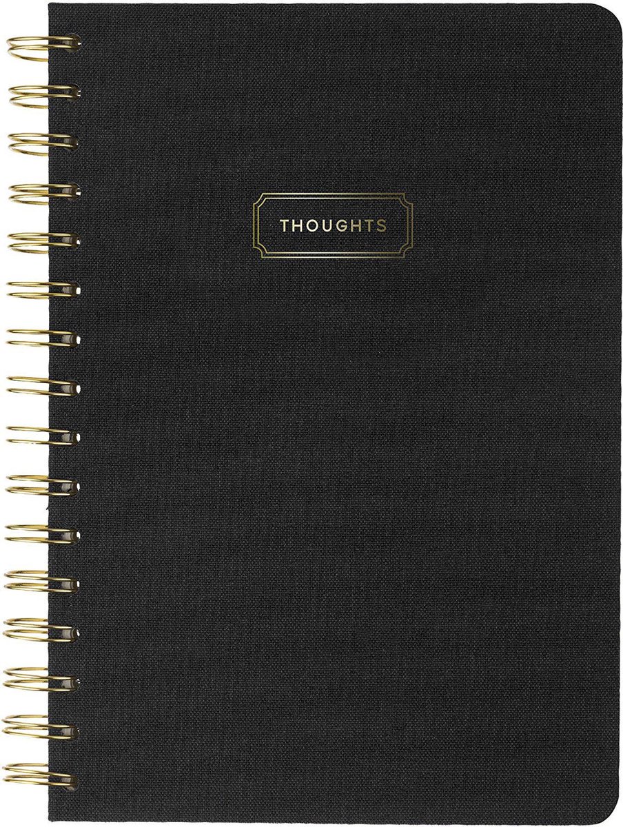Eccolo notitieboek - spiraal - Black - lijn - ca. 15x20cm - EC-D448A