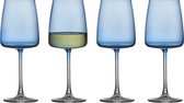 Lyngby Glas Krystal Zero Witwijnglas 43 cl 4 st. Blauw