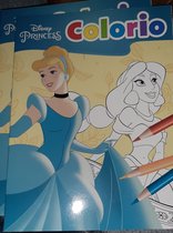 Colorio kleurboek Disney princess assepoester en Jasmine - prinsessen kleurplaten - 32 pagina's - Alladin - sneeuwwitje prinses