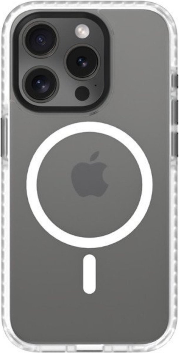 NovaNL iPhone 15 Pro hoesje magsafe transparant - matt - antishock - bumper