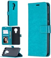 Bookcase Geschikt voor: Motorola Moto G7 - Turquoise - portemonnee hoesje