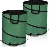 Tuinafvalzak Pop Up - opvouwbare Tuinzak - 170 Liter 2 stuks - onkruidzakken - bladzakken - Zak voor Tuinafval - herbruikbaar