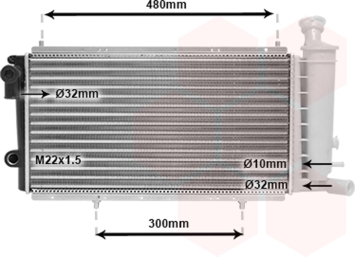 Van Wezel - RADIATOR VOOR CITROEN C15 1984-2005 96029201