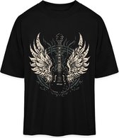 T Shirt Heren Dames - Rock Gitaar - Zwart - XL
