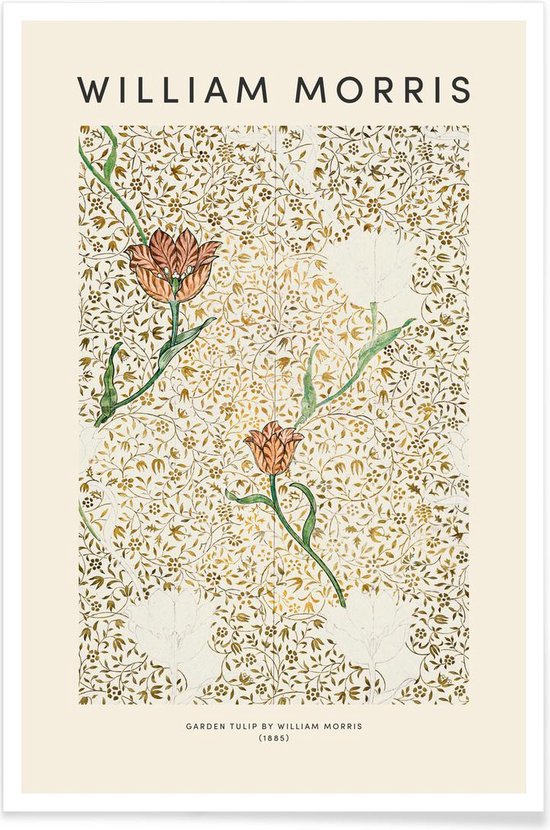 JUNIQE - Poster William Morris - Garden Tulip