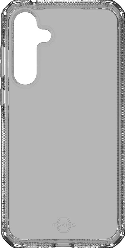 ITSKINS Hoesje geschikt voor Samsung Galaxy A35 Telefoonhoesje Hardcase | ITSKINS Level 2 SpectrumClear-R Backcover Shockproof | Schokbestendig Galaxy A35 Telefoonhoesje | Anti Shock Proof - Smoke | Zwart