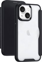 Mobigear Telefoonhoesje geschikt voor Apple iPhone 15 Plus Hoesje Hardcase | Mobigear Smart Fit Bookcase - Zwart