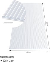 floordirekt Polycarbonaat plaat - DIY - Broeikas plaat - Transparant - 60,5 x 121 cm - 4 mm