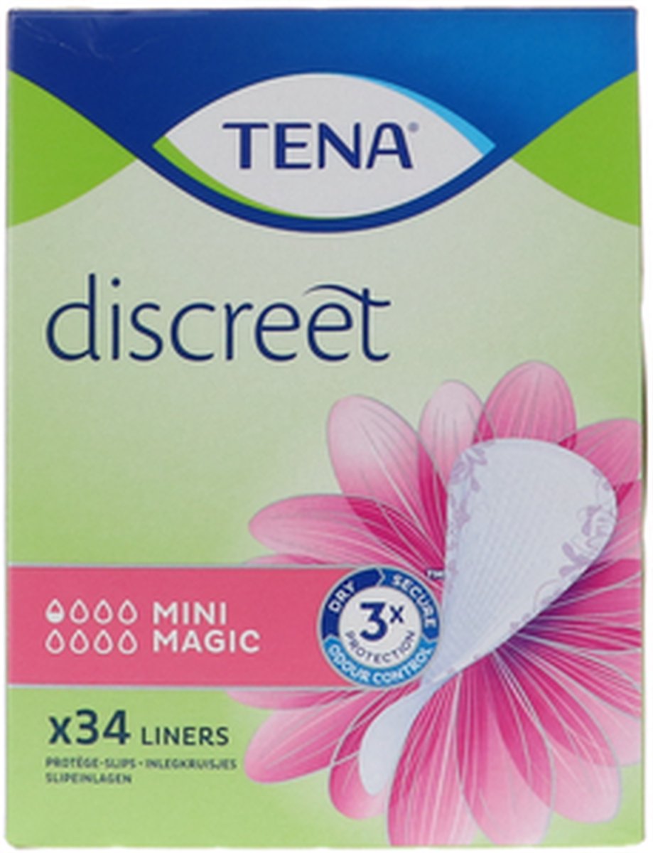 Goedkoopste TENA Discreet Mini Magic- 3 x 34 stuks voordeelverpakking