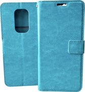 Bookcase Geschikt voor: Motorola Moto G9 Play & E7 Plus - Turquoise - portemonnee hoesje
