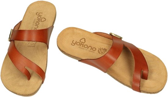 Yokono -Dames - cognac/caramel - slippers & muiltjes - maat 36