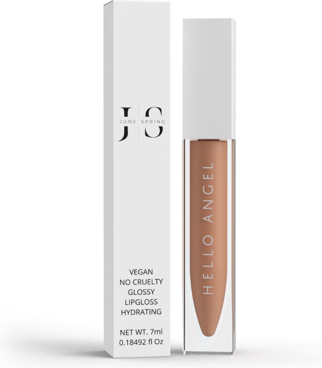 Liquid Lipstick Matte - Merk: June Spring - Naam: Hello Angel - Kleur: Beige/Nude - Vegan & Bio Lipstick -8 uur lang werkzaam blijft en slechts één keer per dag gebruikt hoeft te worden - Lippenstift - Volume Lipstick - Matte Liquid