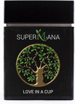 SuperMana biologische thee - Love in a cup - losse thee met o.a. zwarte thee (assam thee) en rozenblaadjes.