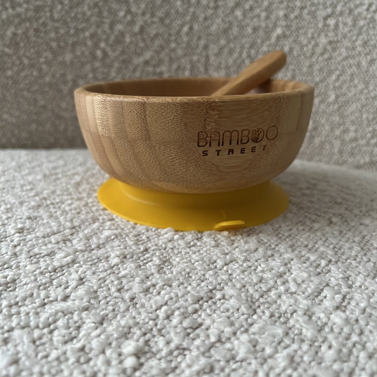 Bamboe Street bamboo bowl organisch bakje - Baby Cadeau - Kinderservies set - Zuignap - Kinderbord - Baby servies - Baby bestek - Melamine & BPA-vrij - Kraamcadeau - Babyshower cadeau - Baby - Geboorte Cadeau - zuignap - milieuvriendelijk - peuters