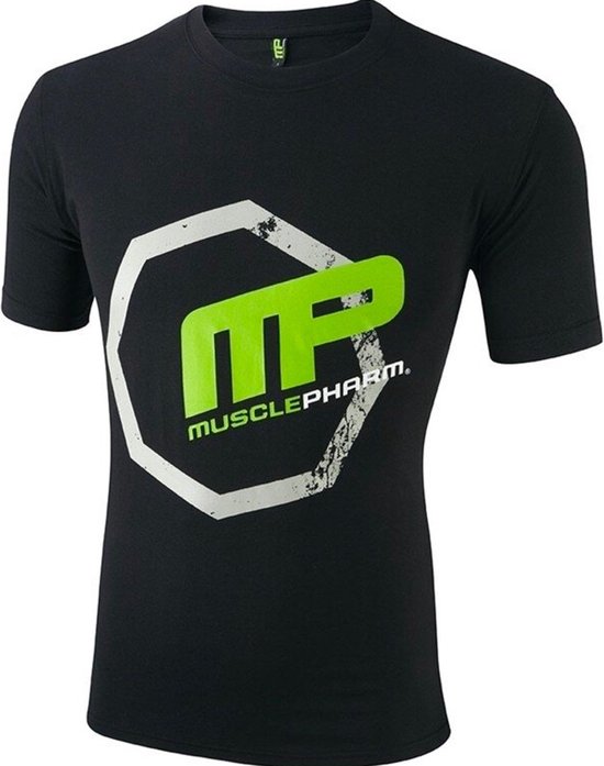 MusclePharm Octagon MMA UFC T-shirt Katoen Zwart maat S