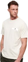 Superdry T-shirt Tattoo Graphic Loose T Shirt M1011896b Cream Mannen Maat - XL