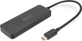 Digitus DS-45333 HDMI / USB-C Adapter [1x USB-C - 3x HDMI-bus] Zwart Geschikt voor HDMI, High Speed HDMI, Zonder laadbu