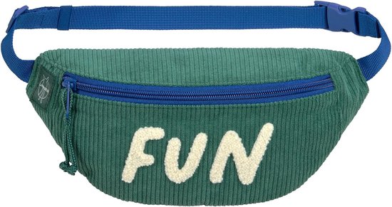 Schoudertas voor kinderen, met verstelbare riem/mini-bum bag corduroy, groen, kinder heuptas