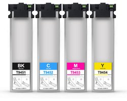 Inktcartridges Geschikt voor Epson T9451-9454XL | Multipack van 4 stuks Geschikt voor Epson WorkForce Pro WF C 5210DW, Epson WorkForce Pro WF C 5290DW, Epson WorkForce Pro WF C 5710DWF, Epson WorkForce Pro WF C 5790DWF