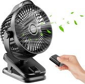 Oplaadbare Afstandsbediening Ventilator - Meerdere Snelheden - Ultra Stil - Draadloos - Compact Design - Thuis, Kantoor, Reizen