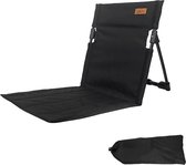 opvouwbare kampeerstoel - strandstoel - picknicken – zwart
