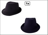 Chapeau de Luxe mafia/gangster noir - tissu - Chapeau de fête Al Capone mafia gangster soirée à thème festival party à thème
