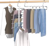 Set van 1 broekhangers, kleerhangers, ruimtebesparend en antislip, opvouwbaar voor broeken, jeans, kleding, sjaals, handdoeken, rokken, kleerhangers en broeken (zwart