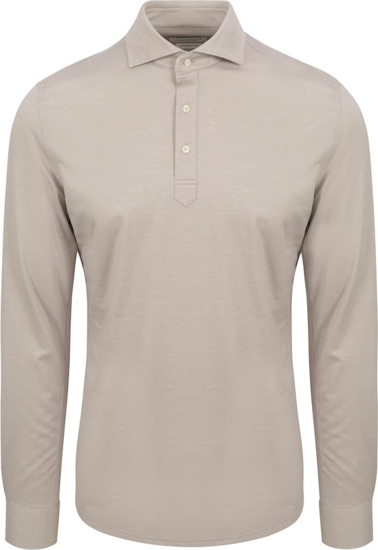Profuomo - Camiche Poloshirt Beige - Slim-fit - Heren Poloshirt