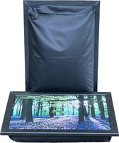 XL Laptray - Laptoptafel - Schootkussen - Extra Groot - Doorkijkje in Bos - 50x37x8 cm