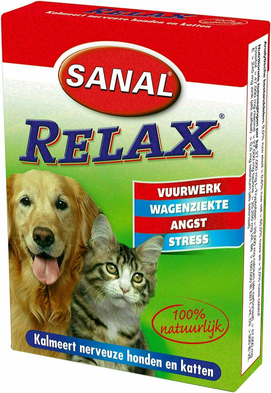 Foto: Sanal relax tablet antistressmiddel kat hond 15 stuks