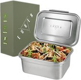 Lunchbox RVS 1000ml, magnetronbestendig, lunchbox voor kinderen en volwassenen, metalen broodtrommel BPA-vrij, waterdicht, duurzame bentobox RVS
