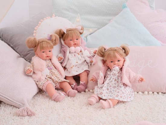 Llorens Huilpop Joelle Roze Jas Blank met geluid 38 cm van Merkloos — afbeelding 3