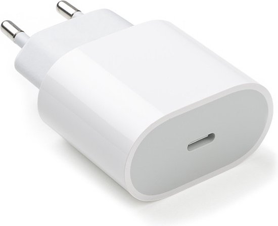 Foto: S c usb c adaptor usb lader wandlader tussen stuk kopje oplader stekker snellader origineel 20 watt