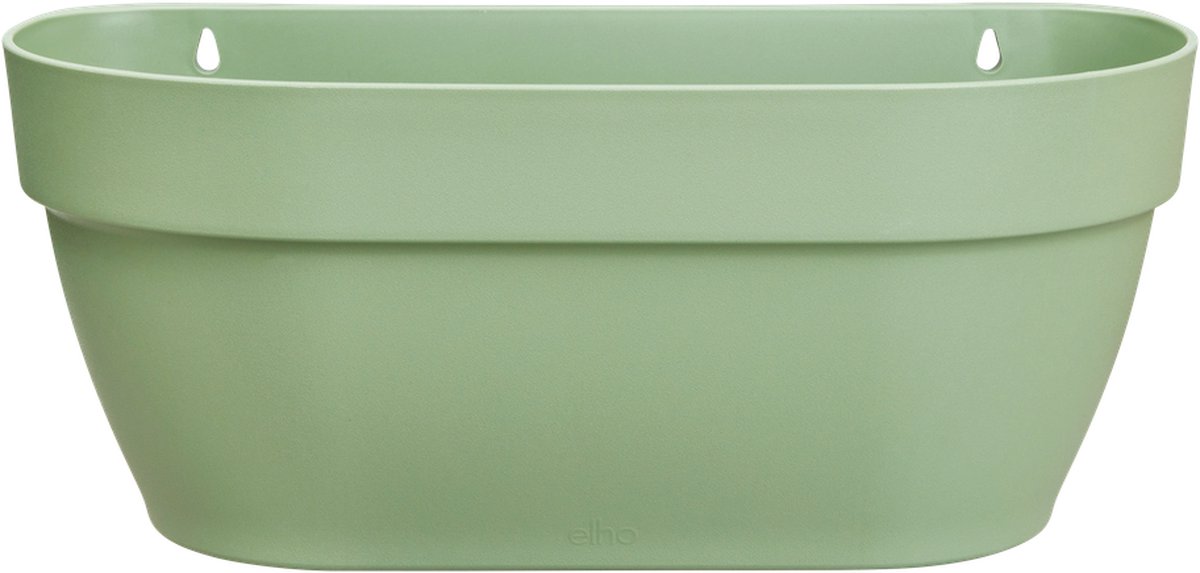Elho Vibia Campana Wall Basket 35 - Wand Bloempot voor Buiten - 100% Gerecycled Plastic - Ø 35.0 x H 14.8 cm - Pistachegroen