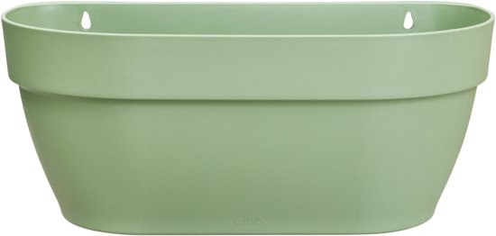 Elho Vibia Campana Wall Basket 35 - Wand Bloempot voor Buiten - 100% Gerecycled Plastic - Ø 35.0 x H 14.8 cm - Pistachegroen