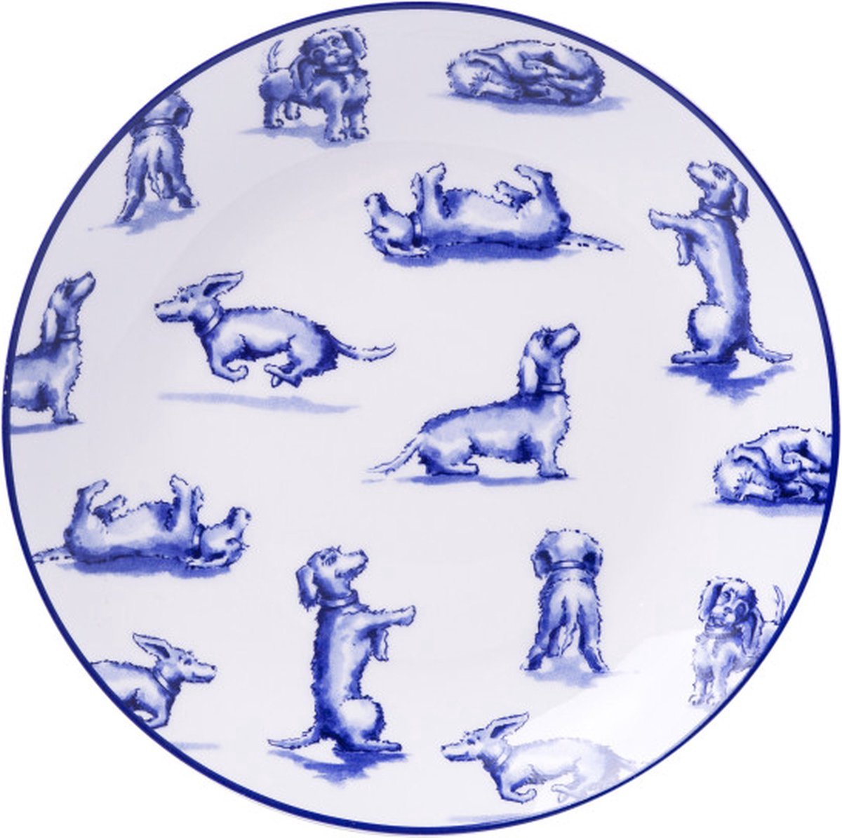 Heinen Delfts Blauw - Teckel Nhaan - Gebaksbordje - 15 cm
