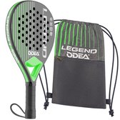 Odea Padel Racket Legend - Full Carbon - 370 Gram - Inclusief Opbergtas - Druppelvorm - Balance - Padelrackets