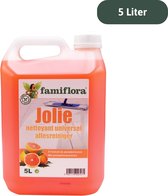 Famiflora allesreiniger Jolie 5 liter - Pomelo - Frisse pompelmoesgeur - Geschikt voor meerdere oppervlaktes
