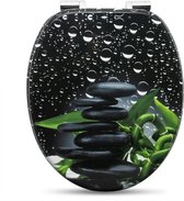 Rootz Premium Soft-Close Toiletbril - Geruisloos sluitend - Antibacteriële zitting - Comfort Fit - Waterafstotend - Antislipontwerp - 37,8 cm x 43,8 cm