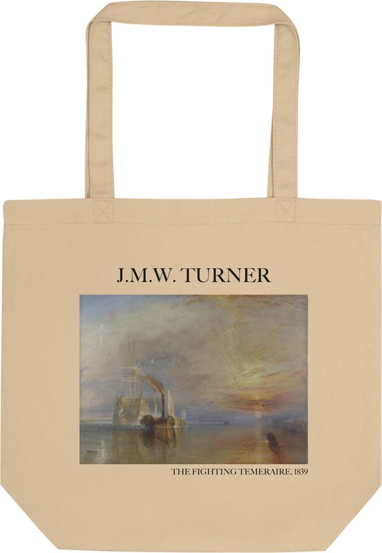 J.M.W. Turner 'The Fighting Temeraire' ("The Fighting Temeraire") Beroemde Schilderij Tote Bag | 100% Katoenen Tas | Kunst Tote Bag | Naturel