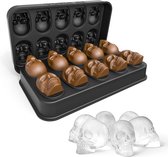3D-schedel ijsblokjesvorm met deksel voor whisky cocktail- en feestdrankjes