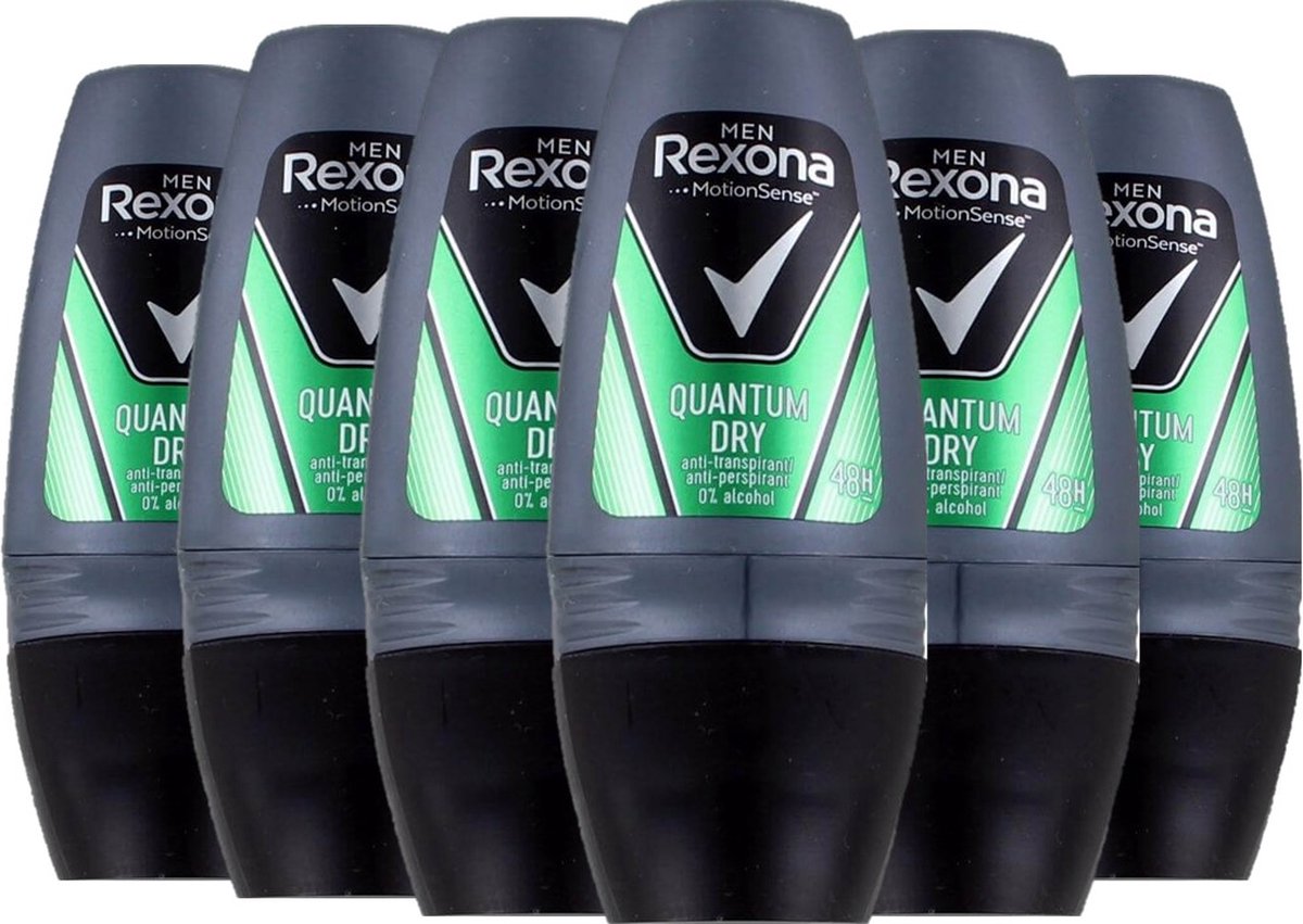 Goedkoopste Rexona Deo Roller - Dry Quantum - 6 x 50 ml - Voordeelverpakking