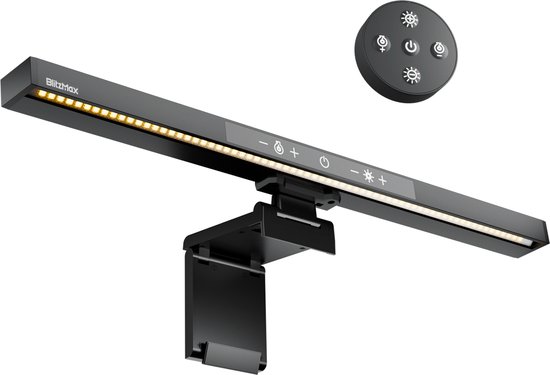 Beeldschermlamp met afstandsbediening Monitor Light Bar Traploos dimmen, instelbare kleurtemperatuur USB-beeldschermlamp