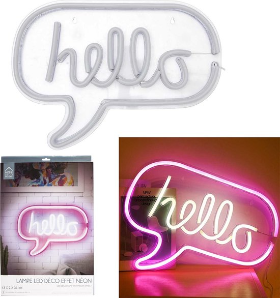 Home Deco - Neon lamp - Hello - Roze