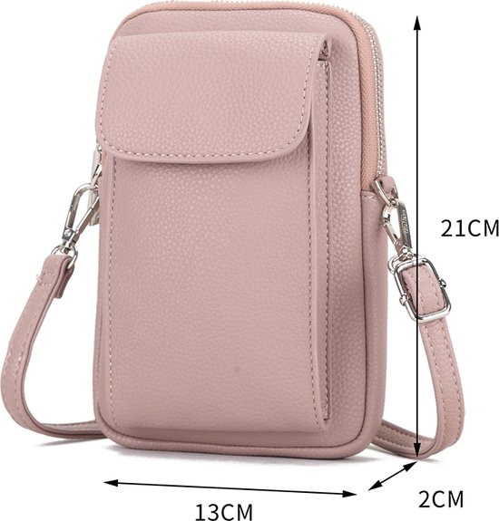 Sac de téléphone métallisé Giuliano Rose - beige