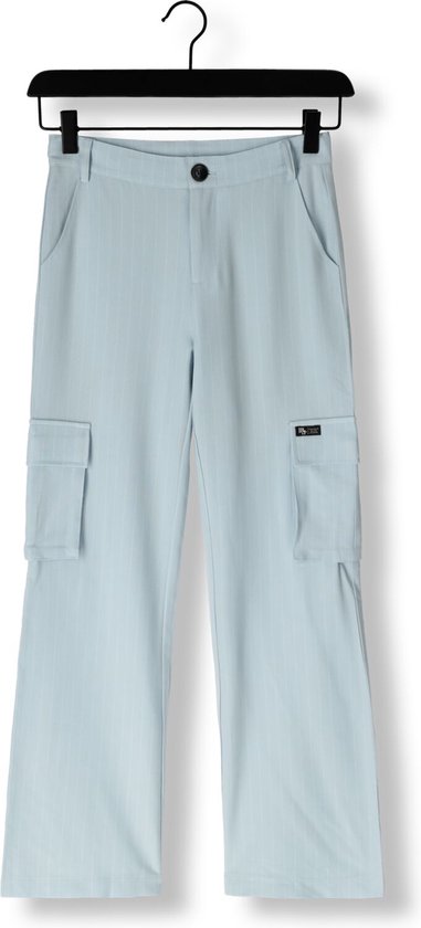 Indian Blue Jeans Pinstripe Cargo Wide Pants Broeken Meisjes - Lichtblauw - Maat 140