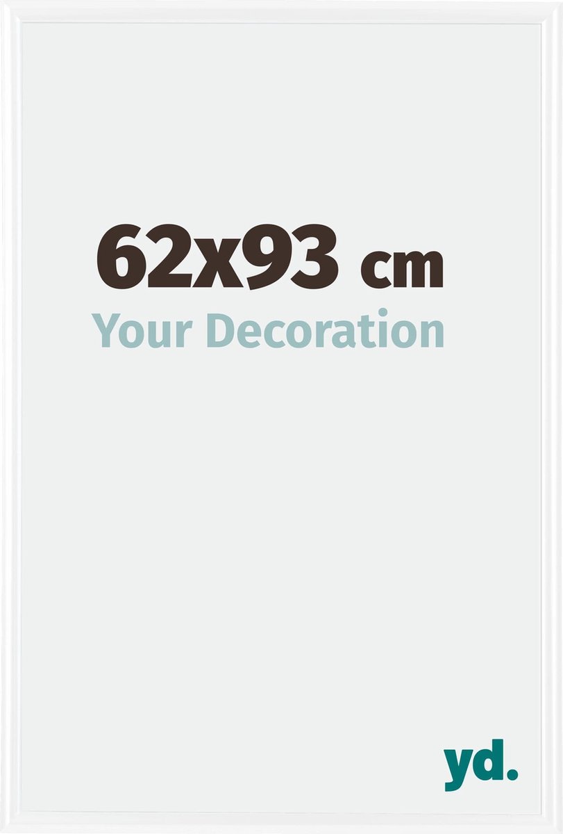 yd. Your Decoration - Fotolijst 62x93 cm - Kunststof - Wit Hoogglans - Bordeaux