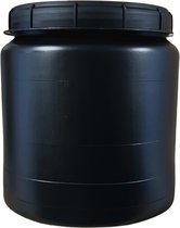 Voerton Zwart - 40 liter - Waterkluis - Schroefdeksel - Luchtdicht - Waterdicht - Opslagcontainer - Voedselcontainer