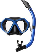 ReefTourer- RC0107- COMBO- Snorkelmasker- Snorkelset- zwart/blauw