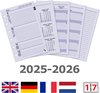 Kalpa 6236-25-26 Pocket 6 Ring Binder Inleg 1 Week per 2 Paginas NL DE FR 2025 2026